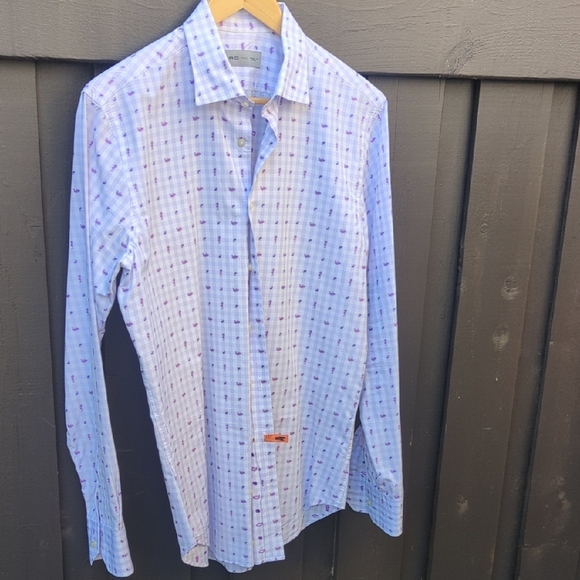 Men's Etro Light Purple Slim Fit Button Down Shirt - M EU 41 Excellent Condition - Picture 1 of 5